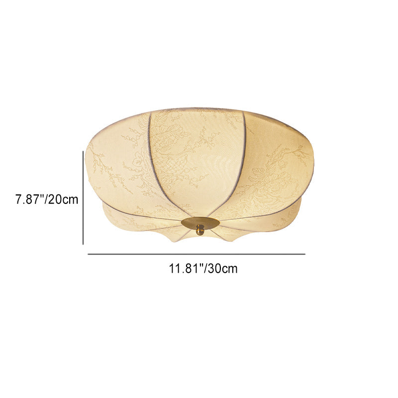 Contemporary Retro Pattern Flush Mount Ceiling Light - 3 Lights for Bedroom