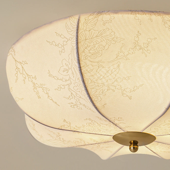 Contemporary Retro Pattern Flush Mount Ceiling Light - 3 Lights for Bedroom