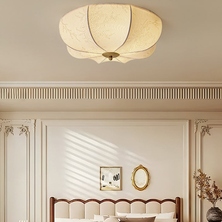 Contemporary Retro Pattern Flush Mount Ceiling Light - 3 Lights for Bedroom