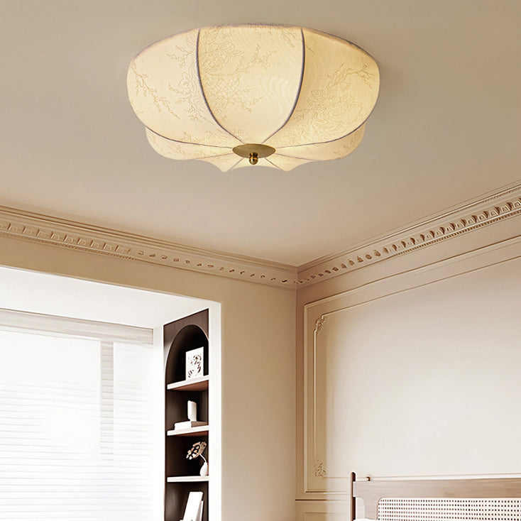 Contemporary Retro Pattern Flush Mount Ceiling Light - 3 Lights for Bedroom