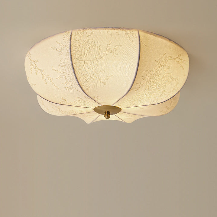 Contemporary Retro Pattern Flush Mount Ceiling Light - 3 Lights for Bedroom