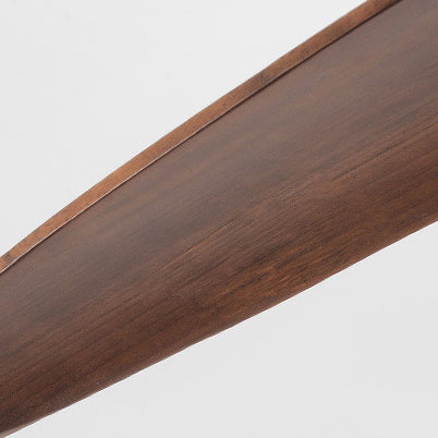 Contemporary Nordic Ceiling Fan Light - 3 Fan Blades, Carbon Steel, Solid Wood, LED Downrods for Living Room