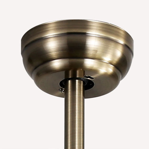 Contemporary Nordic Ceiling Fan with Copper Blades & Glass LED Light for Living Room