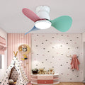 Contemporary Nordic Three-Blade LED Ceiling Fan with Acrylic Light for Living Room