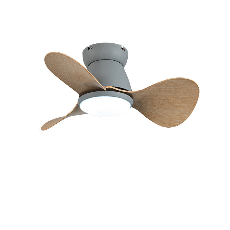 Contemporary Nordic Three-Blade LED Ceiling Fan with Acrylic Light for Living Room