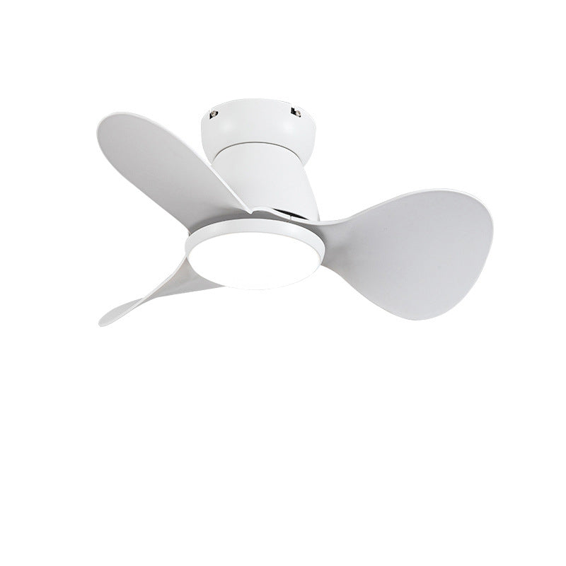 Contemporary Nordic Three-Blade LED Ceiling Fan with Acrylic Light for Living Room
