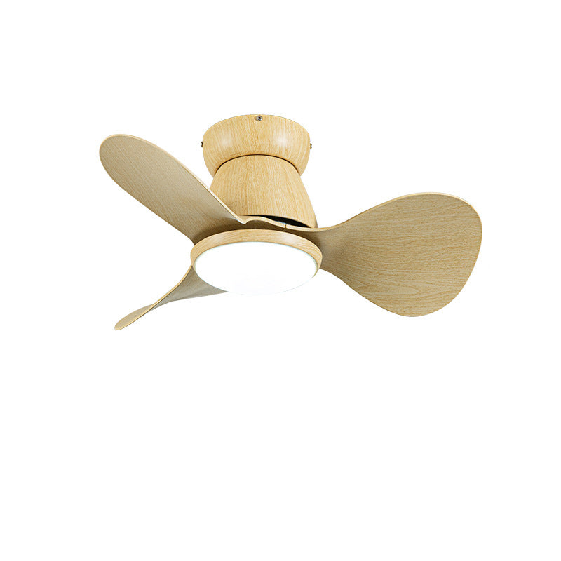 Contemporary Nordic Three-Blade LED Ceiling Fan with Acrylic Light for Living Room