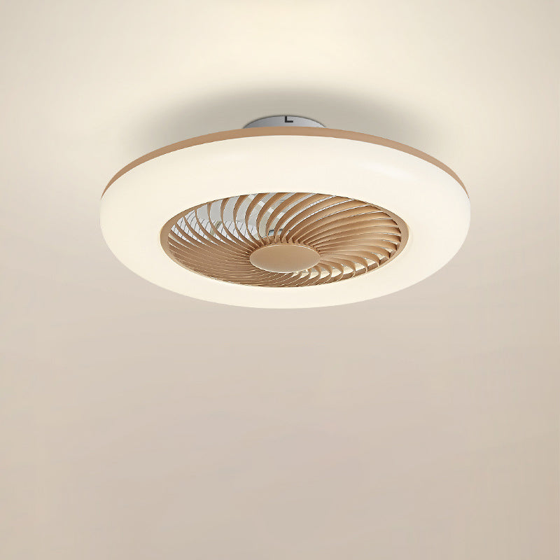 Modern Simplicity Round Iron ABS Acrylic LED Ceiling Fan Light for Bedroom