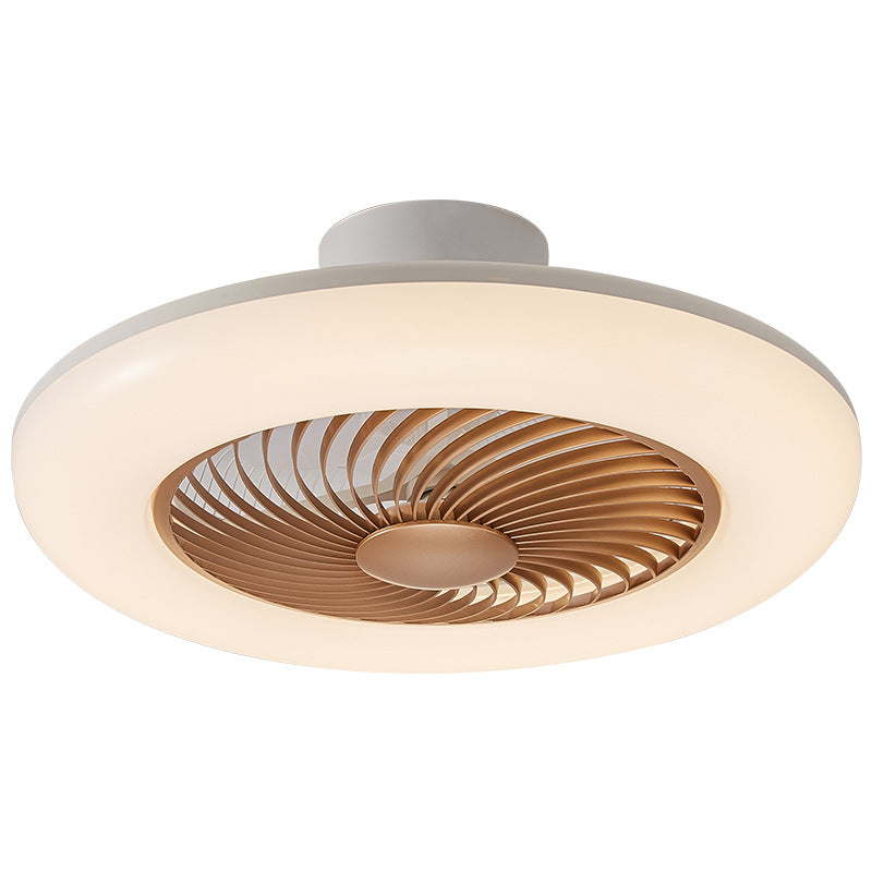 Modern Simplicity Round Iron ABS Acrylic LED Ceiling Fan Light for Bedroom