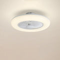Modern Simplicity Round Iron ABS Acrylic LED Ceiling Fan Light for Bedroom