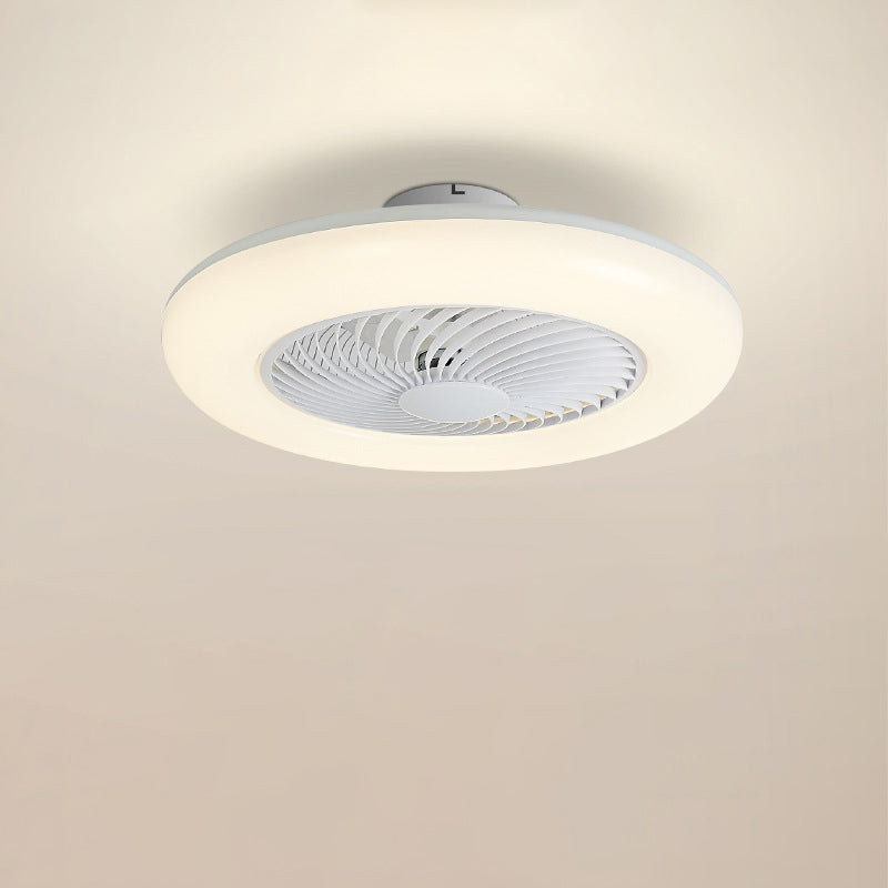 Modern Simplicity Round Iron ABS Acrylic LED Ceiling Fan Light for Bedroom