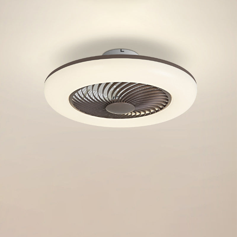 Modern Simplicity Round Iron ABS Acrylic LED Ceiling Fan Light for Bedroom