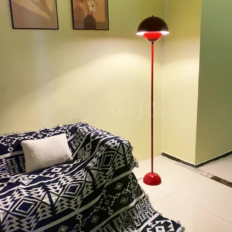 Scandinavian Mushroom Iron Floor Lamp - 1-Light Living Room Shade