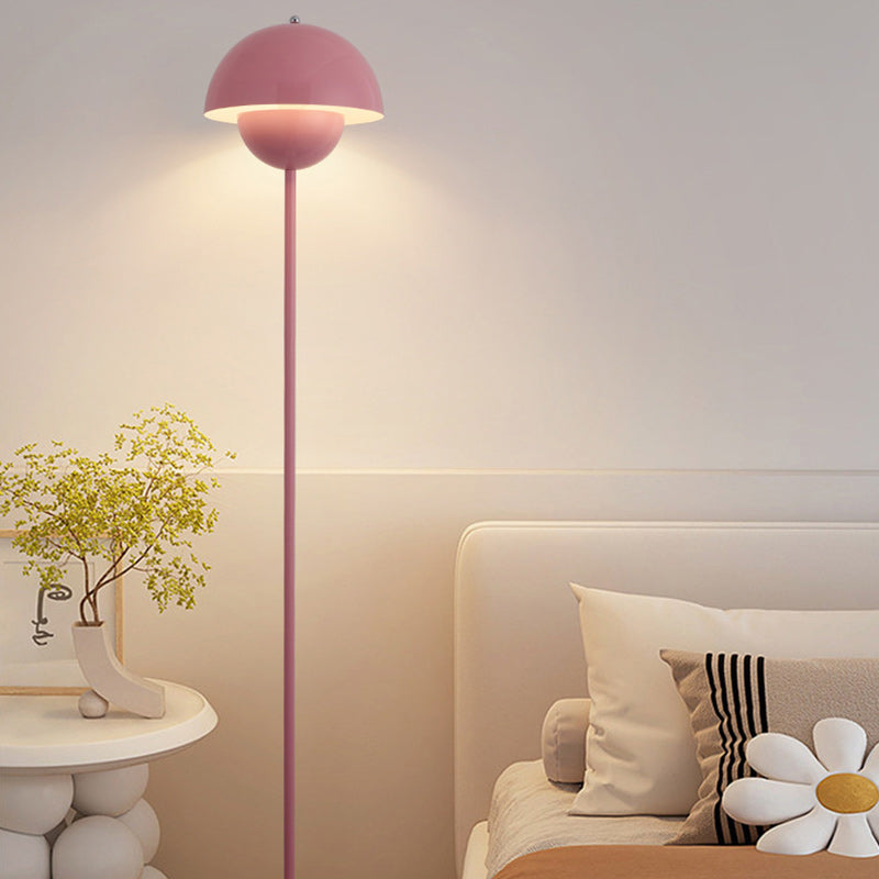 Scandinavian Mushroom Iron Floor Lamp - 1-Light Living Room Shade