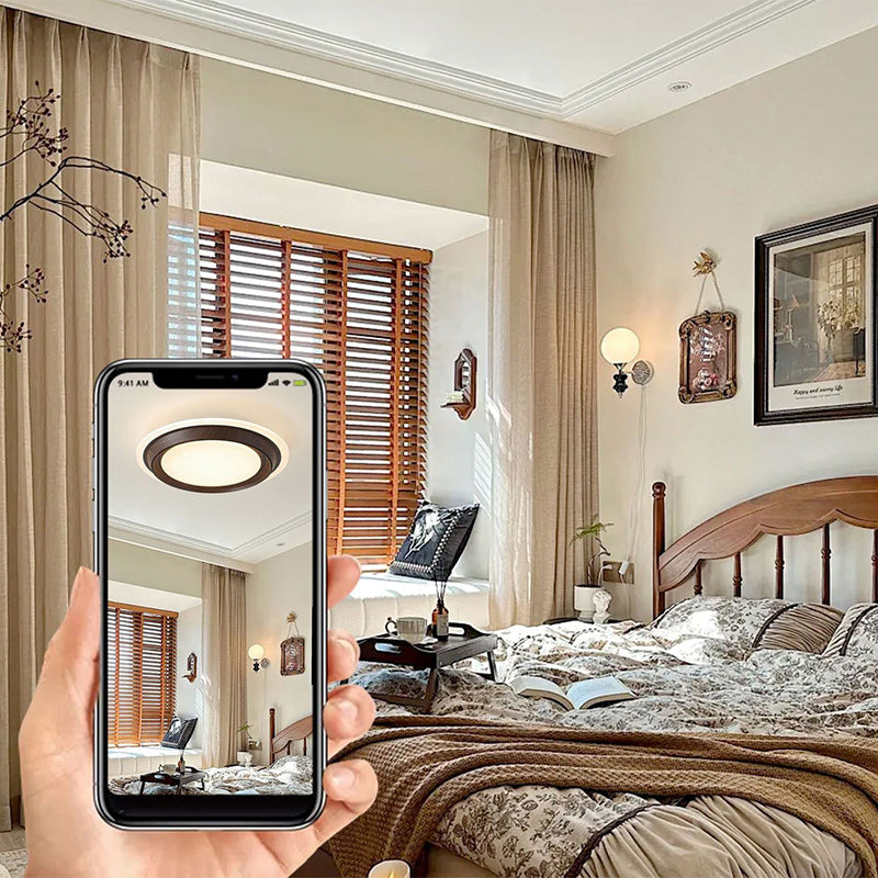 Modern Art Deco Round LED Ceiling Fan Light for Bedroom