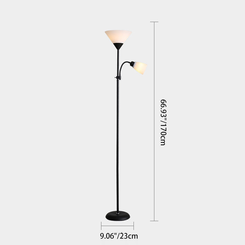 Contemporary Nordic Iron Acrylic Floor Lamp - 1/2 Light Standing Design for Living Room