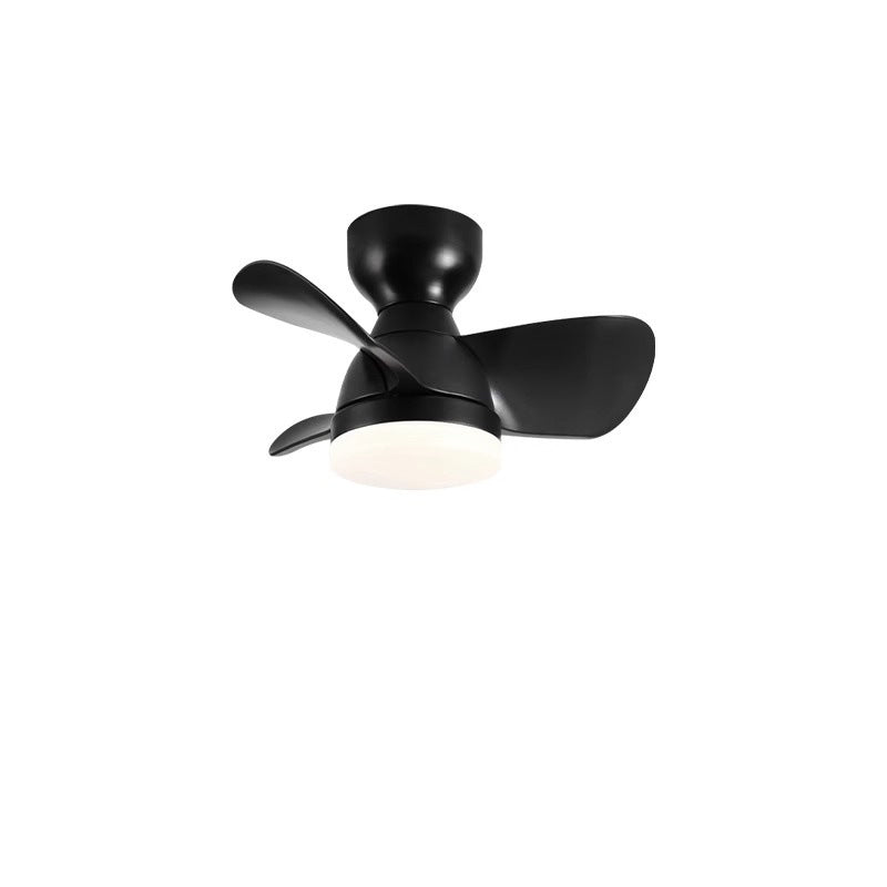 Contemporary Retro Ceiling Fan Light - 3 Blades, LED, Downrods, ABS & Iron for Dining Room