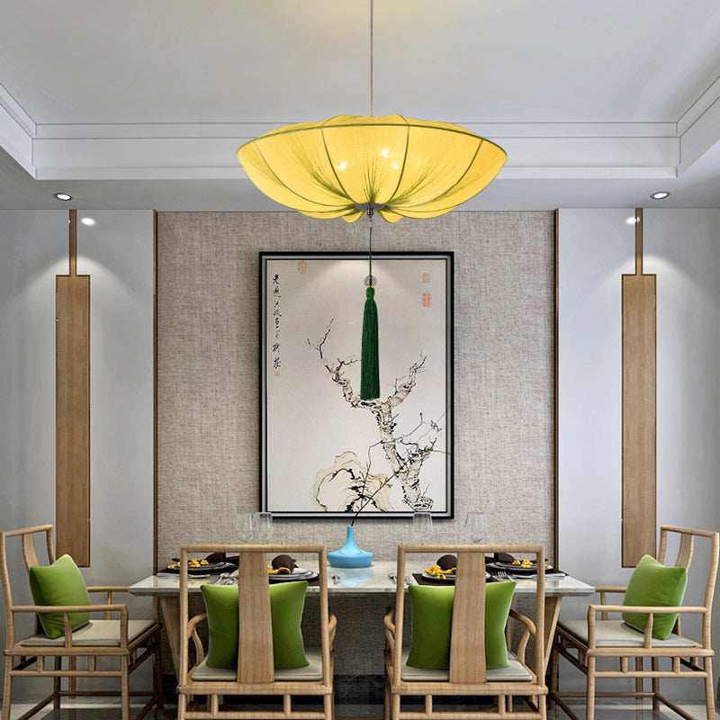 Traditional Chinese Lotus Petal Iron 1/3-Light Chandelier for Dining Room