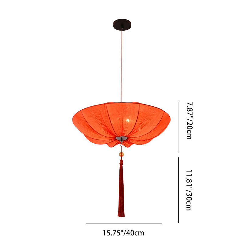 Traditional Chinese Lotus Petal Iron 1/3-Light Chandelier for Dining Room