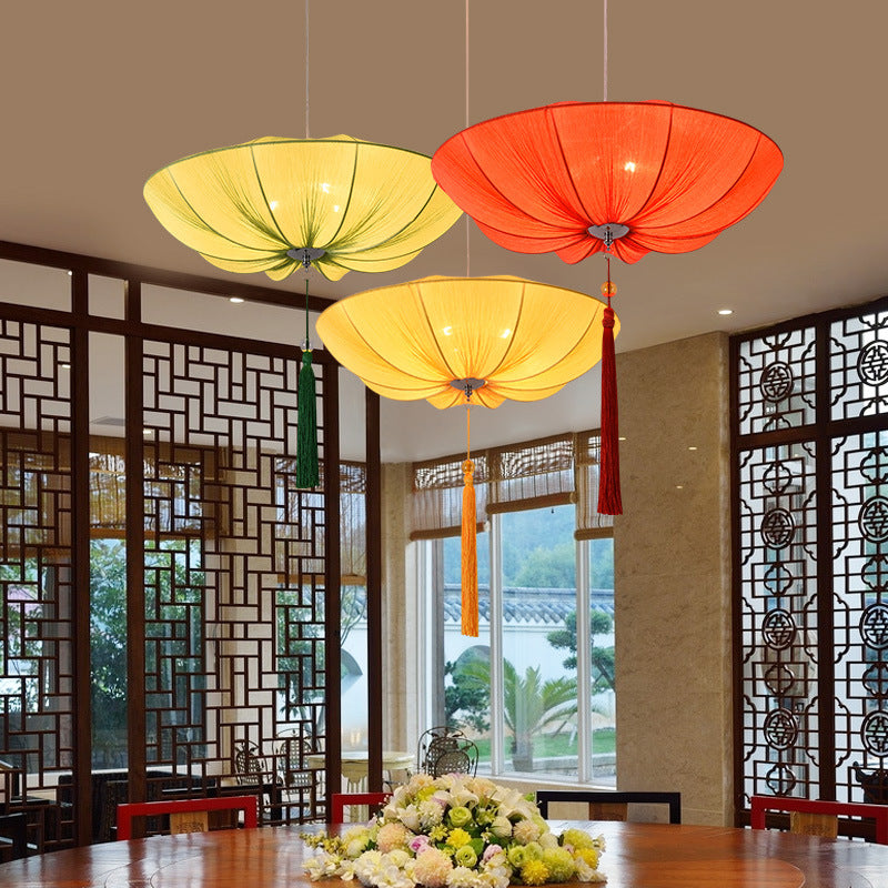 Traditional Chinese Lotus Petal Iron 1/3-Light Chandelier for Dining Room