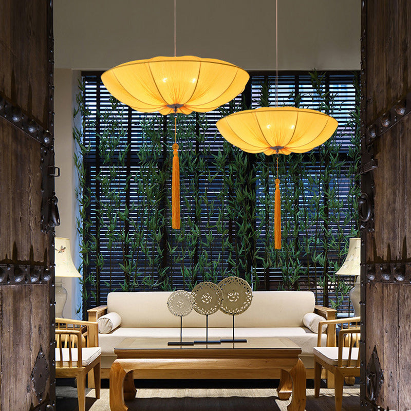 Traditional Chinese Lotus Petal Iron 1/3-Light Chandelier for Dining Room