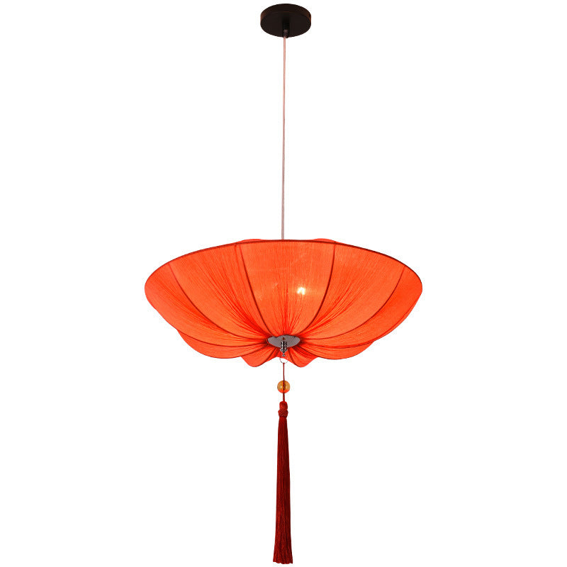 Traditional Chinese Lotus Petal Iron 1/3-Light Chandelier for Dining Room