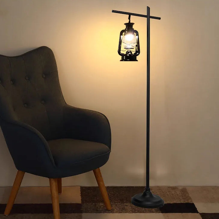 Contemporary Iron Glass Floor Lamp - Simple Kettle Shape for Living Room Lighting