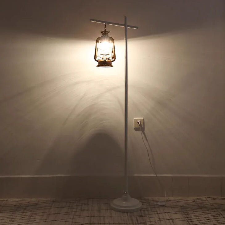 Contemporary Iron Glass Floor Lamp - Simple Kettle Shape for Living Room Lighting