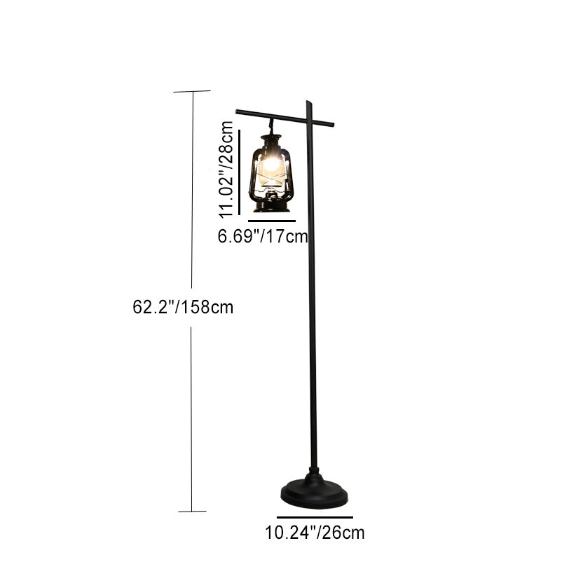 Contemporary Iron Glass Floor Lamp - Simple Kettle Shape for Living Room Lighting