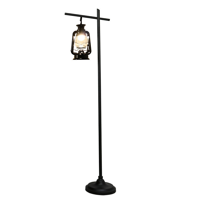 Contemporary Iron Glass Floor Lamp - Simple Kettle Shape for Living Room Lighting