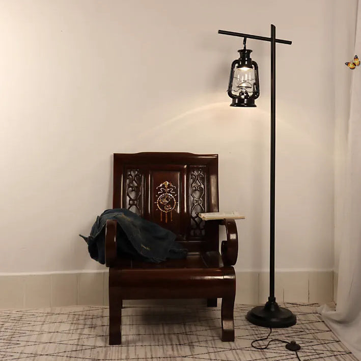 Contemporary Iron Glass Floor Lamp - Simple Kettle Shape for Living Room Lighting