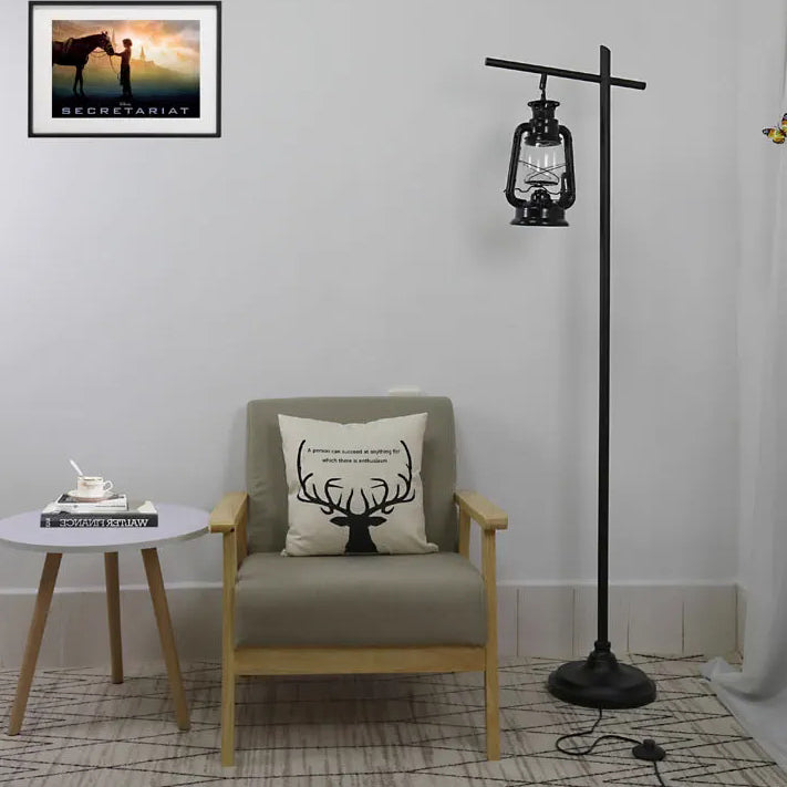 Contemporary Iron Glass Floor Lamp - Simple Kettle Shape for Living Room Lighting