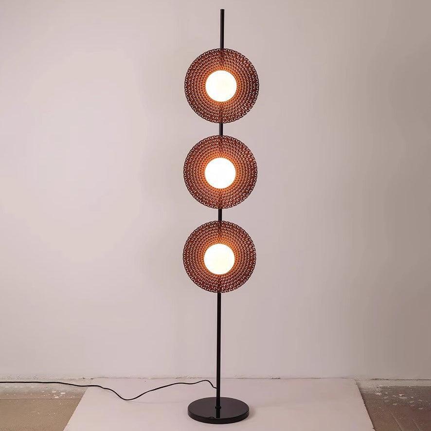 Contemporary Scandinavian Acrylic Floor Lamp with Marble Base and LED Shade for Living Room