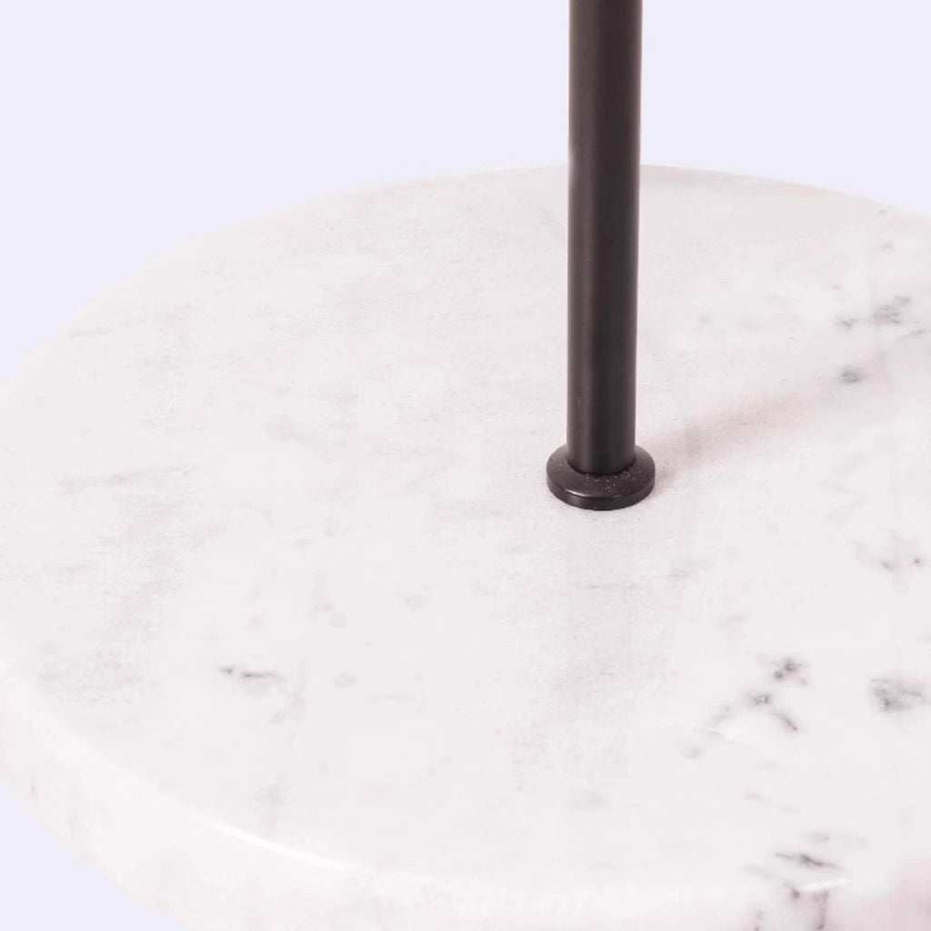 Contemporary Scandinavian Acrylic Floor Lamp with Marble Base and LED Shade for Living Room