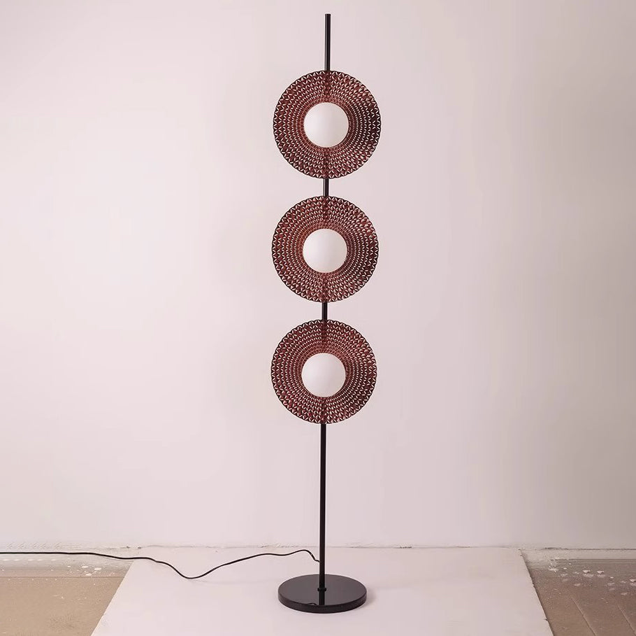 Contemporary Scandinavian Acrylic Floor Lamp with Marble Base and LED Shade for Living Room