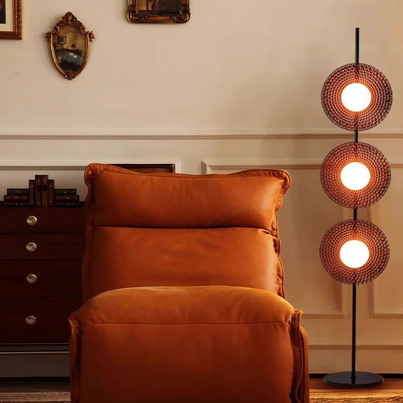 Contemporary Scandinavian Acrylic Floor Lamp with Marble Base and LED Shade for Living Room