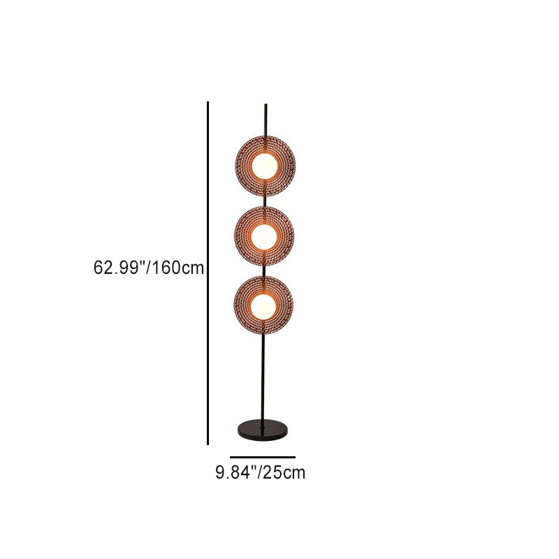 Contemporary Scandinavian Acrylic Floor Lamp with Marble Base and LED Shade for Living Room