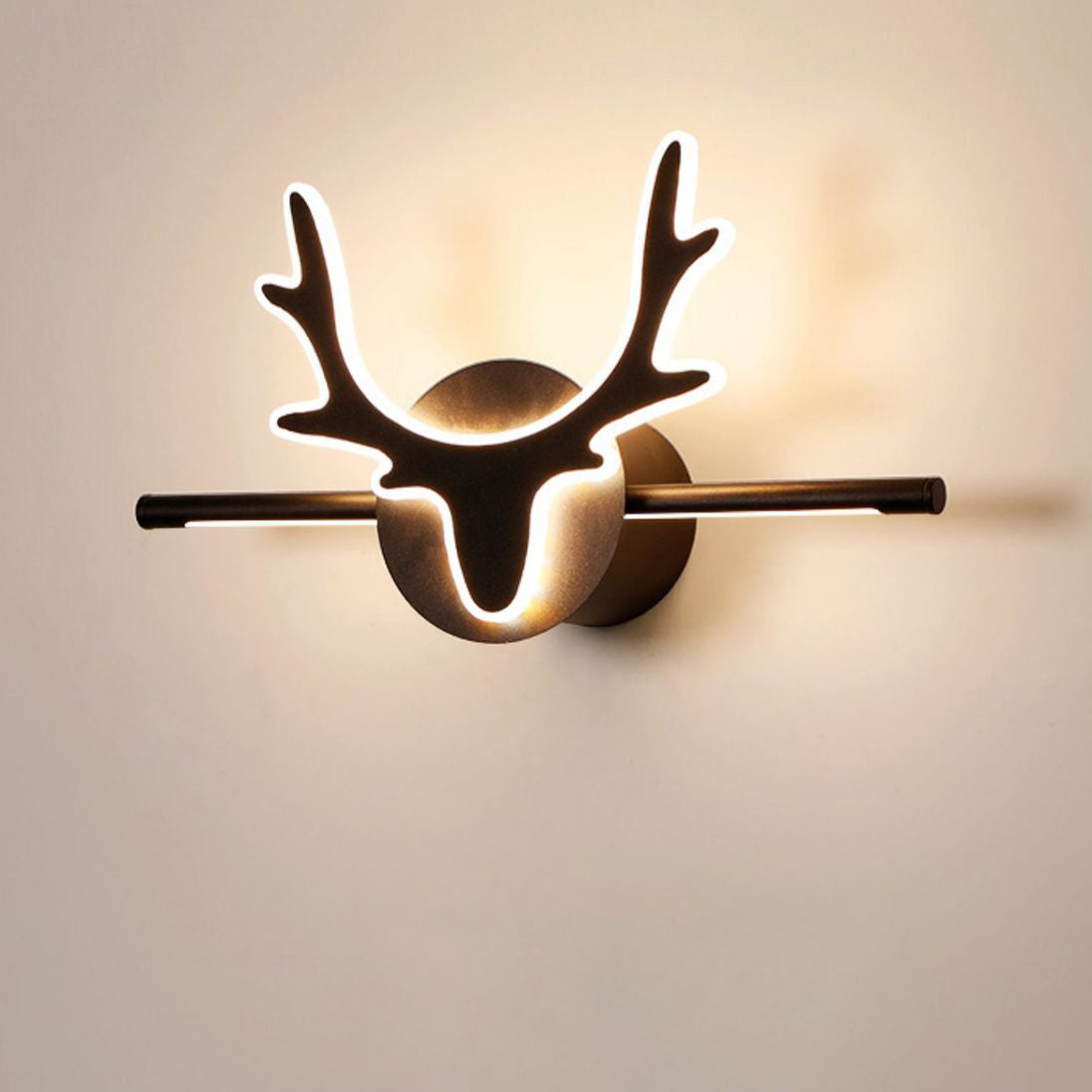 Contemporary Scandinavian Deer Iron Acrylic LED Vanity Light Sconce for Bathroom