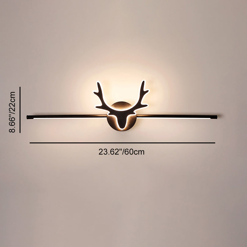 Contemporary Scandinavian Deer Iron Acrylic LED Vanity Light Sconce for Bathroom