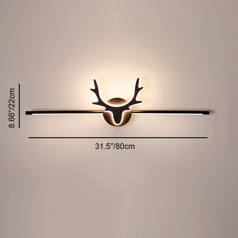 Contemporary Scandinavian Deer Iron Acrylic LED Vanity Light Sconce for Bathroom