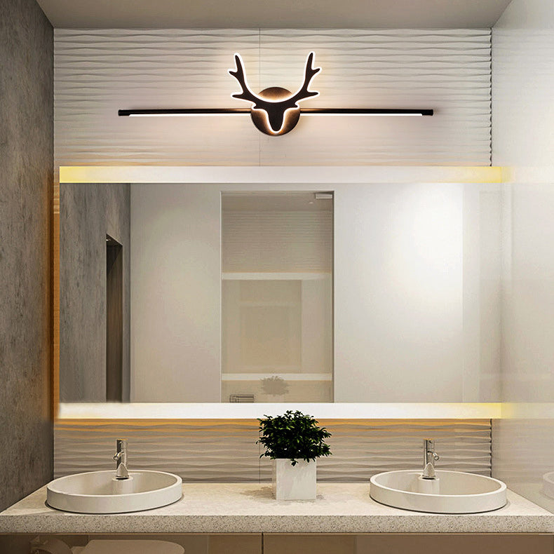 Contemporary Scandinavian Deer Iron Acrylic LED Vanity Light Mirror Sconce for Bathroom