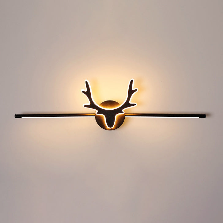 Contemporary Scandinavian Deer Iron Acrylic LED Vanity Light Mirror Sconce for Bathroom