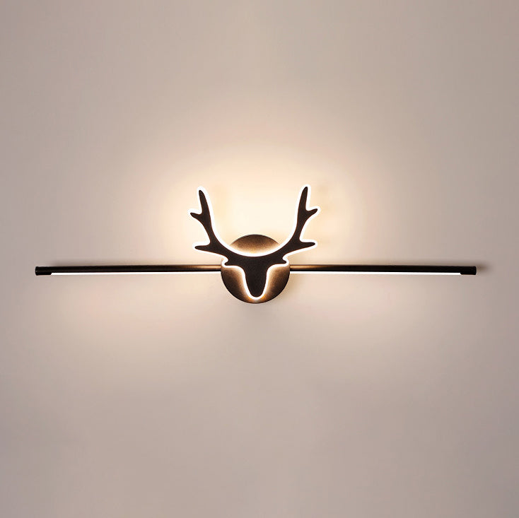 Contemporary Scandinavian Deer Iron Acrylic LED Vanity Light Mirror Sconce for Bathroom