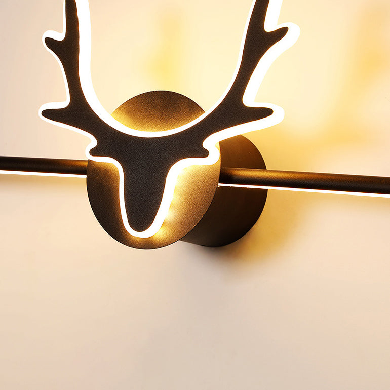 Contemporary Scandinavian Deer Iron Acrylic LED Vanity Light Sconce for Bathroom