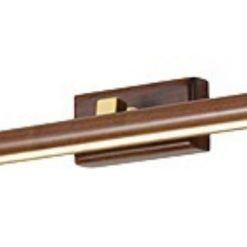 Traditional Japanese Walnut Copper LED Vanity Light Bathroom Sconce