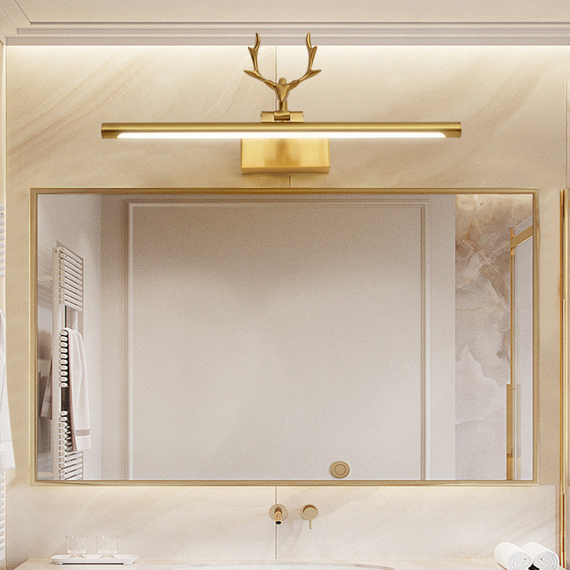 Contemporary Copper Acrylic LED Wall Sconce for Bathroom Mirror Lighting