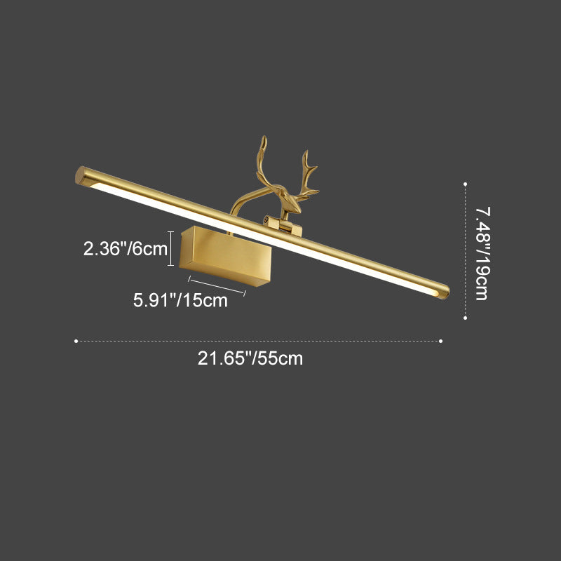 Contemporary Copper Acrylic LED Wall Sconce for Bathroom Mirror Lighting