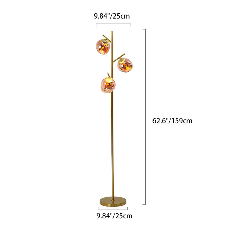 Contemporary Nordic Lava Orb Floor Lamp with Acrylic Lampshade & Iron Base - LED Lighting for Living Room