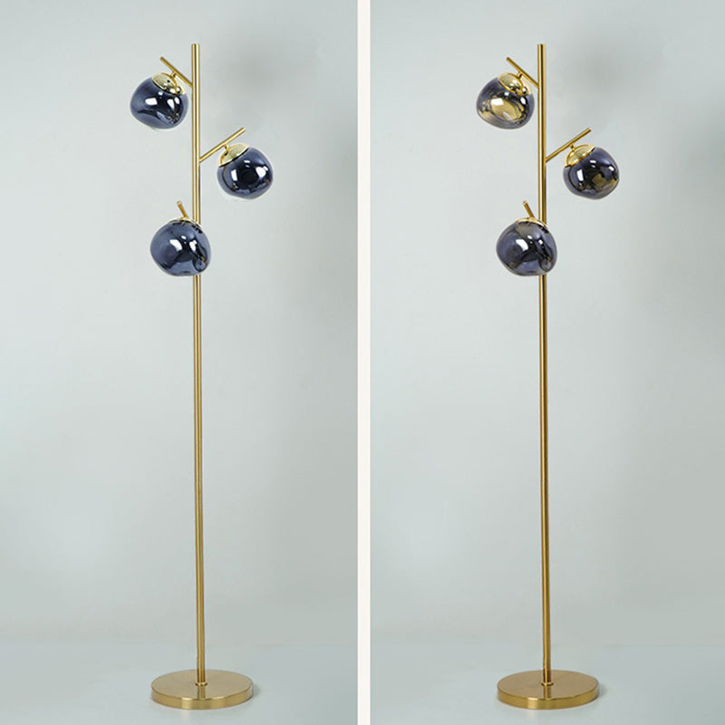 Contemporary Nordic Lava Orb Floor Lamp with Acrylic Lampshade & Iron Base - LED Lighting for Living Room