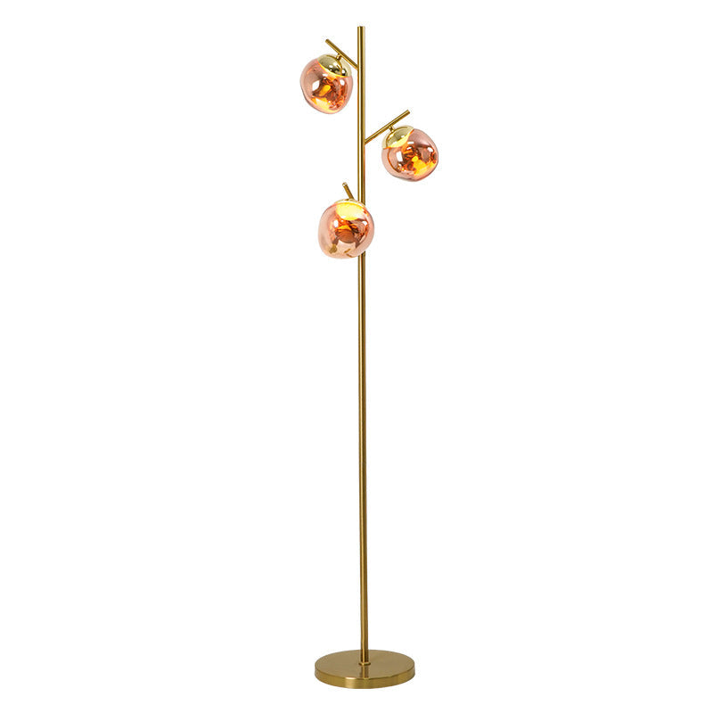 Contemporary Nordic Lava Orb Floor Lamp with Acrylic Lampshade & Iron Base - LED Lighting for Living Room